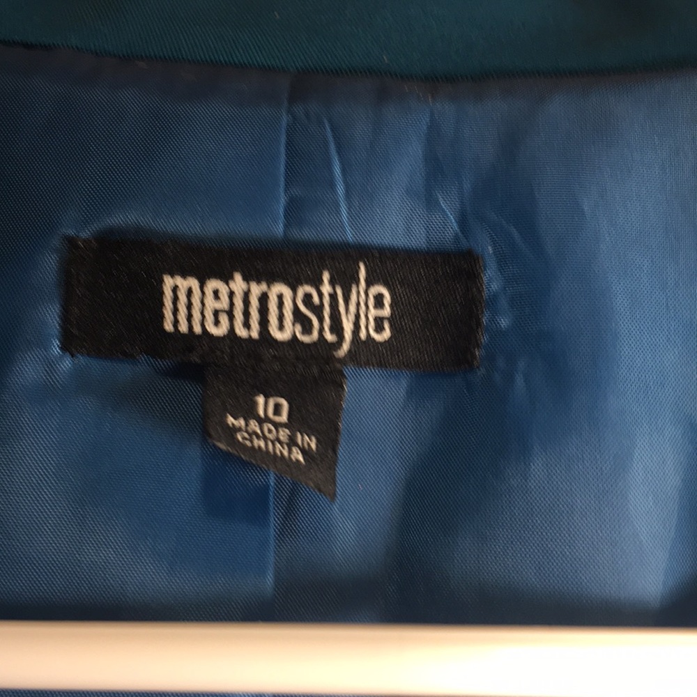 Turquoise 3-Button Blazer - Picture 4 of 5